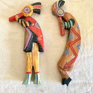 NATIVE AMERICAN HOPI KOKOPELLI FIGURES wall Mount